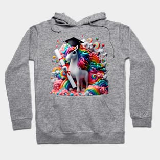 Whimsical Unicorn Graduation Dipoloma Hoodie